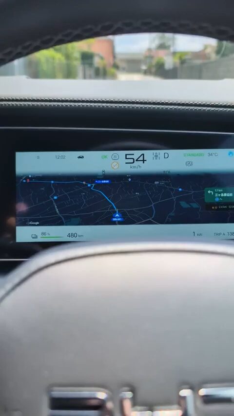 デジタルインパネに地図表示