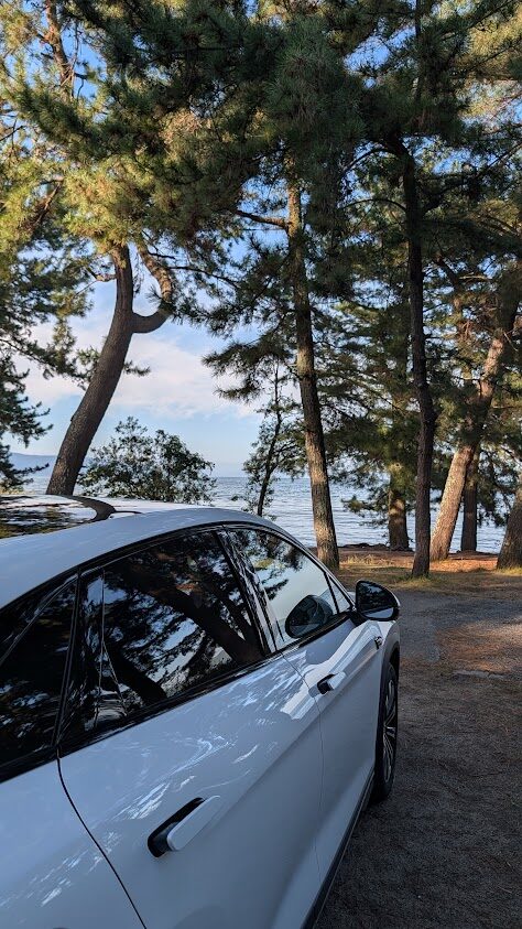 オートキャンプ場のサイトからの景色