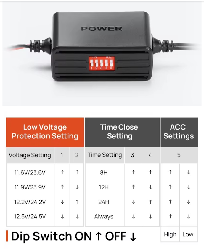 70mai T800のドライブレコーダーの駐車監視を使うために70mai OBD-II