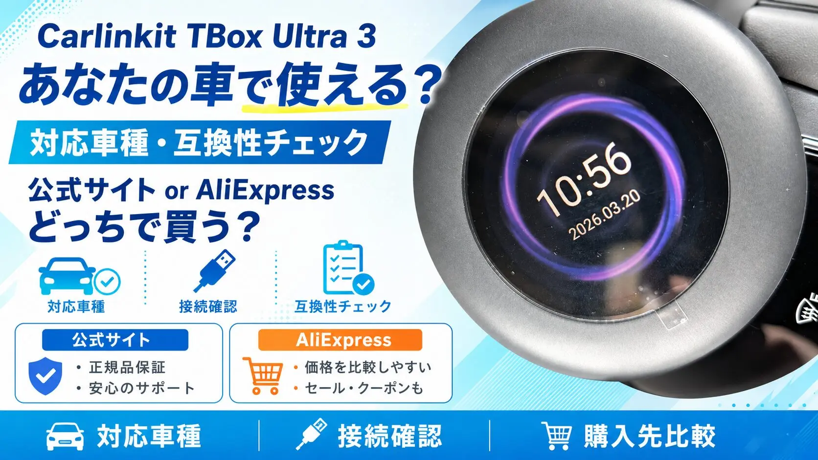 OTTOCAST OttoAibox i3の対応車種と接続方法を徹底解説:BMWやBYD シー