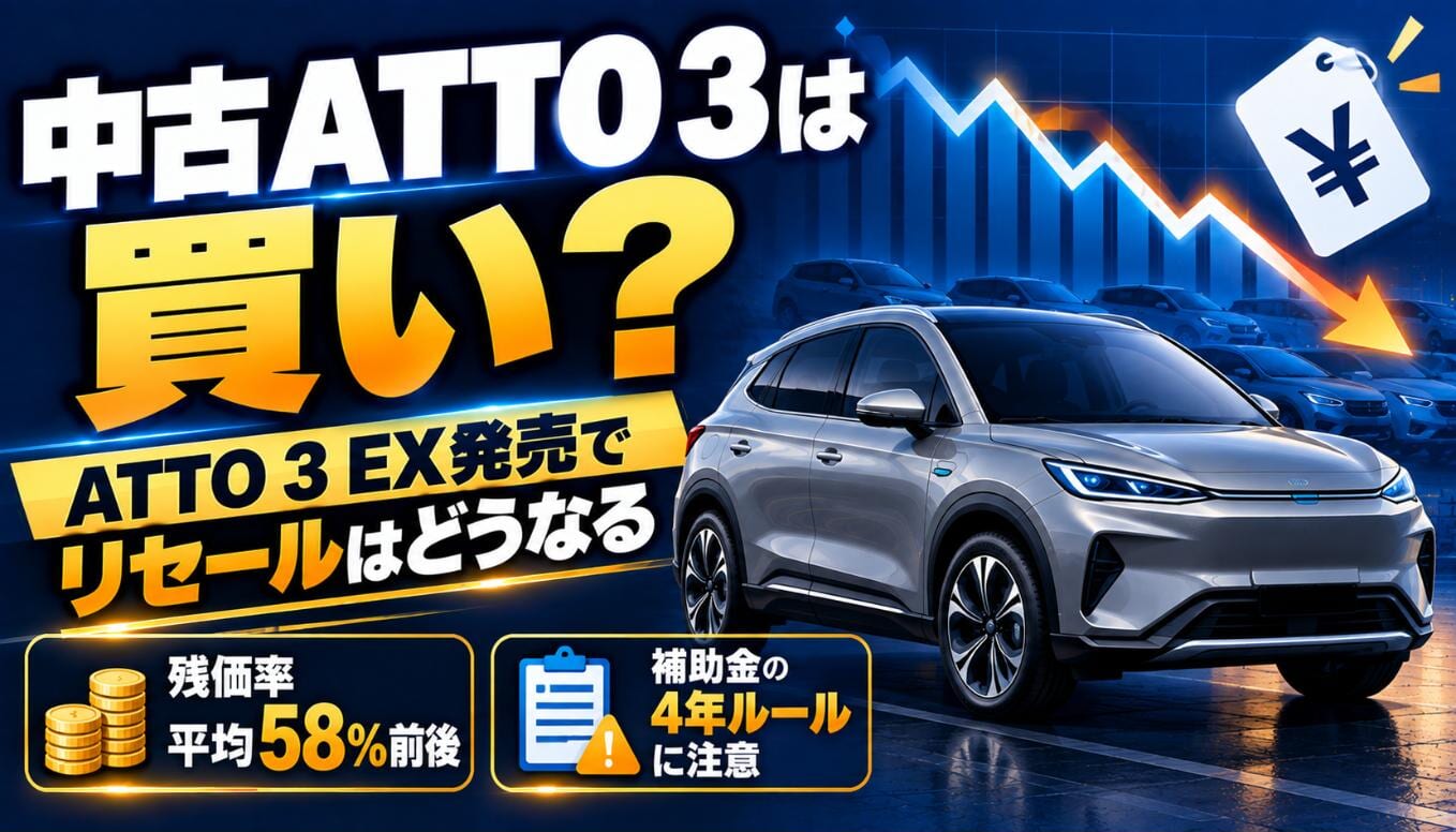 ATTO 3 EX発売で中古ATTO 3のリセールはどうなる