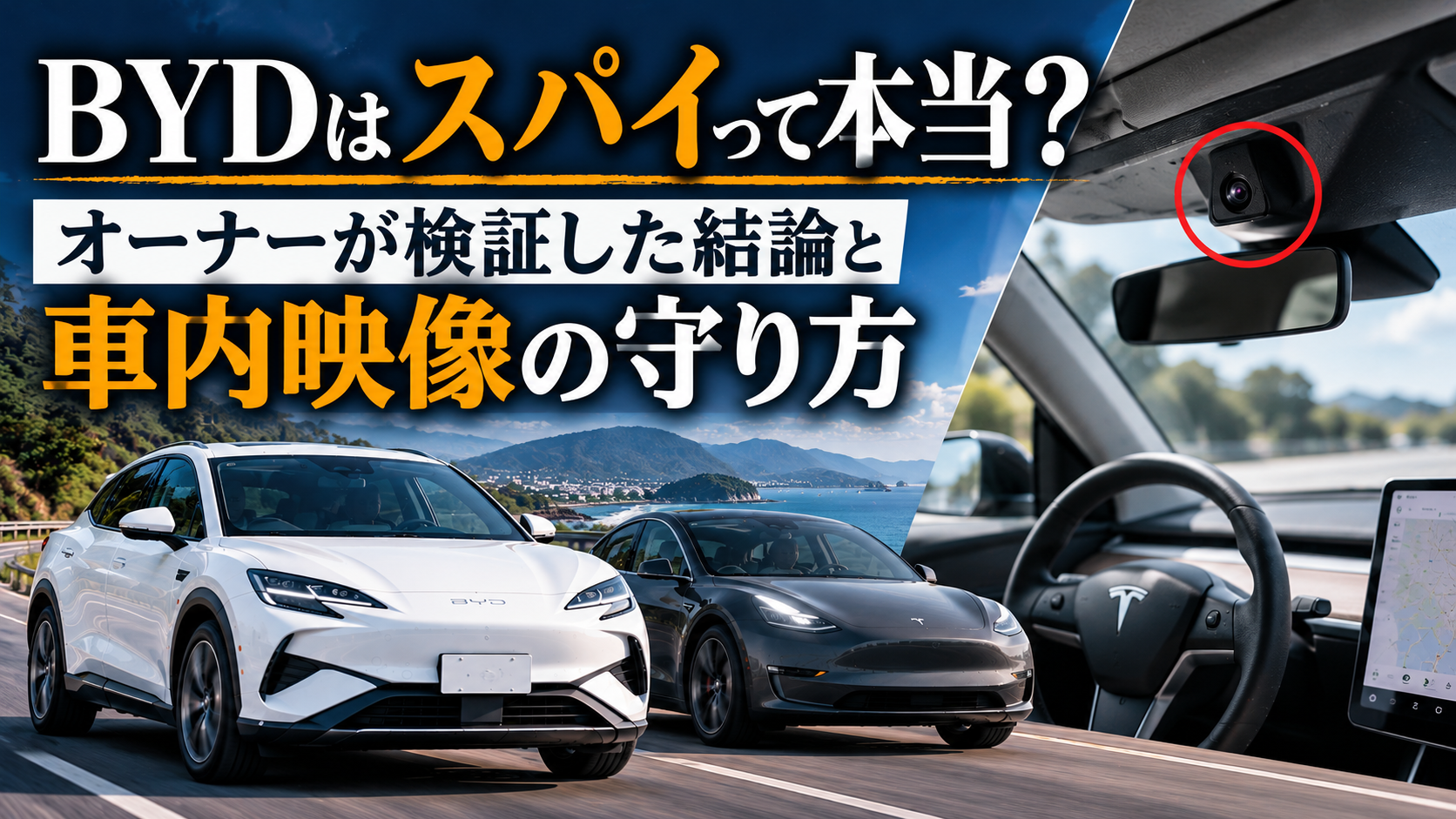 BYDはスパイって本当？オーナーが検証した結論と車内映像の守り方